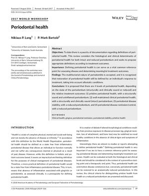 1 Lang Bartold Periodontal Health