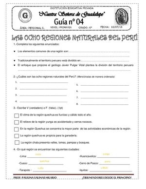 Ocho Regiones Naturales