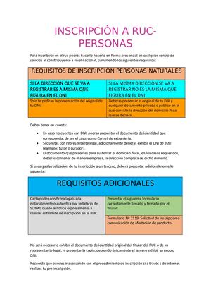 INSCRIPCIÒN A RUC