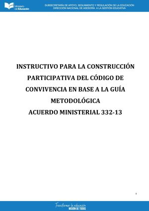 Instructivo Código Convivencia