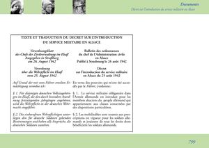 Décret sur l'introduction du service militaire obligatoire en Alsace