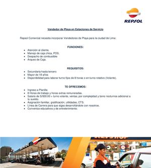 Convocatoria Repsol - Agosto 2018