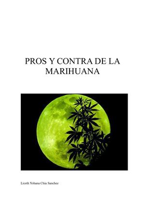PROS Y CONTRAS DE LA MARIHUANA