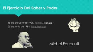 El Ejercicio Del Saber Y Poder