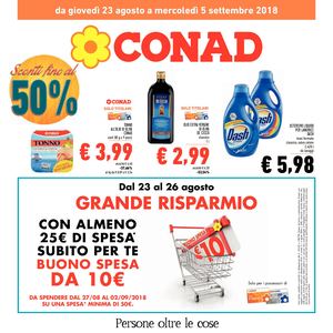 Volantino Conad dal 23 agosto al 5 settembre