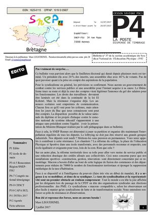 1617bul Acad #37 Snep Bretagne Juillet 2017