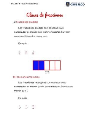 Clases De Fracciones