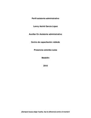 Perfil Del Asistente Administrativo