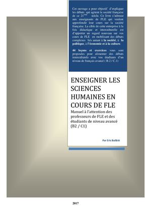 Sc Humaines Et Classe De Fle Niveau Avance
