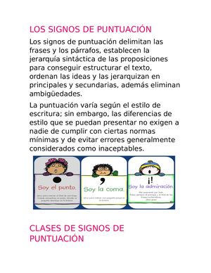 Los Signos De Puntuación