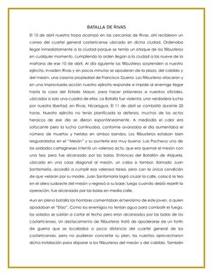 Batalla De Rivas 2018