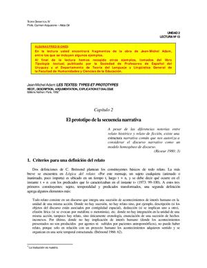 Acquarone C Secuencia Narrativa