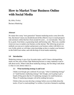 How To Market Your Business Online With Social Media