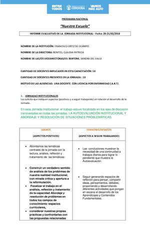 P N F S Evaluacion 20 Y 21 Febrero