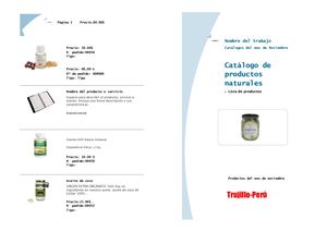 Catálogo de productos naturales