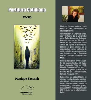 Partitura Cotidiana. Poemas. Monique Facuseh