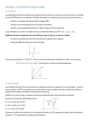 3º ESO Acad Unidad 8 Movimientos En El Plano