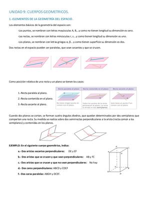 3º ESO Acad Unidad 9 Cuerpos Geometricos