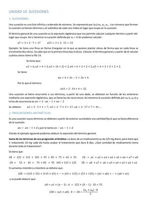 3º ESO Acad Unidad 10 Sucesiones