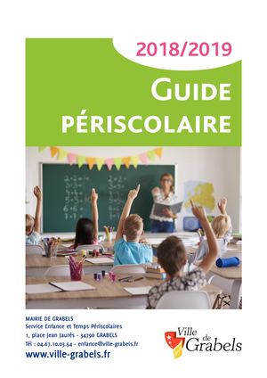 Guide Périscolaire 2018 2019 - Ecoles publiques de Grabels