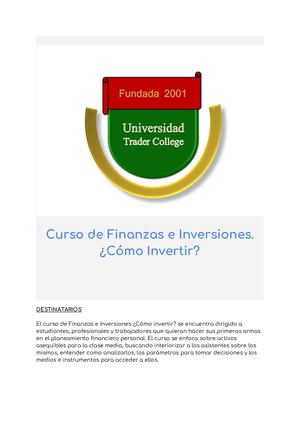 Curso Finanzas E Inversiones