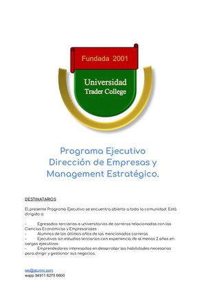 Dirección De Empresas Y Management Estratégico