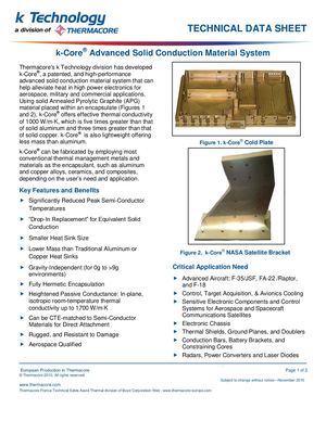 2010 K Core Data Sheet Graphite Pyrolytique