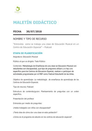 Plantilla Maletín Didáctico PODCAST