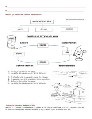 Copia De Estados Y Cambios De Estados  De La Materia Y Ciclo Hidrólógico