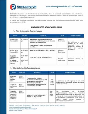 Lineamientos Académicos Tutores