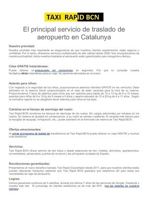 Servicios Taxi Rapid Bcn