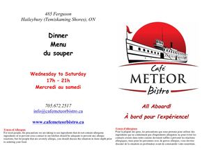 Calaméo - Dinner Menu Meteor Web Summer 2018