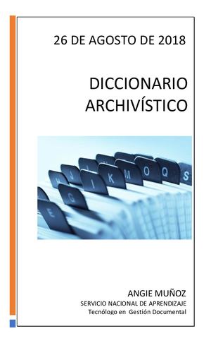 Diccionario Archivistico