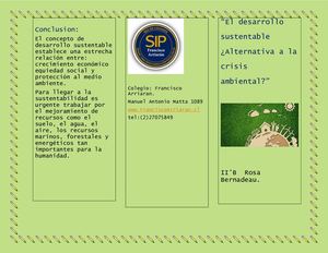 El Desarrollo Sustentable