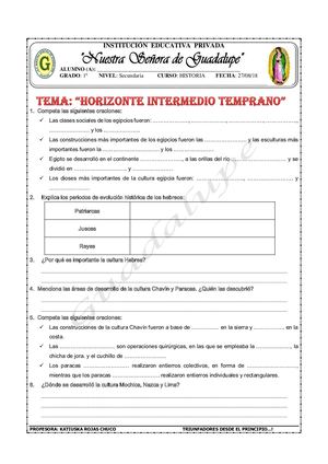 Horizonte Intermedio Temprano