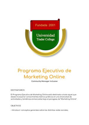 Marketing Online. Programa Ejecutivo