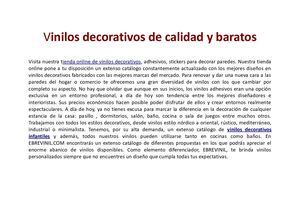 Vinilos Decorativos De Calidad Y Baratos