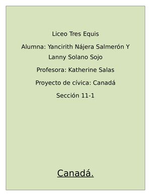 Canadá Liceo Tres Equis