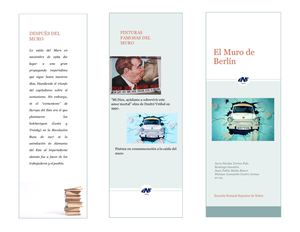Folleto Muro De Berlin