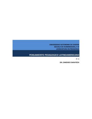 Pensamiento pedagogico latinoamericano