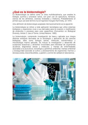 La Biotecnología