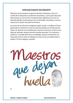 Por Qué Elegiste Ser Docente