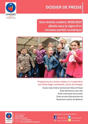 Rentrée scolaire 2018