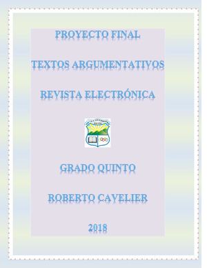 Textos Argumentativos Grado Quinto