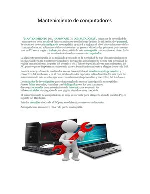 Mantenimiento De Computadores