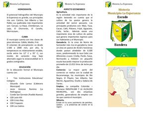 Folleto Historia La Esperanza 2017