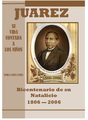 FOLLETO JUAREZ SU VIDA CONTADA A LOS NIÑOS
