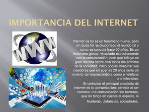 Importancia Del Internet Javier 11ºa