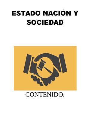 Estado Nación Y Sociedad