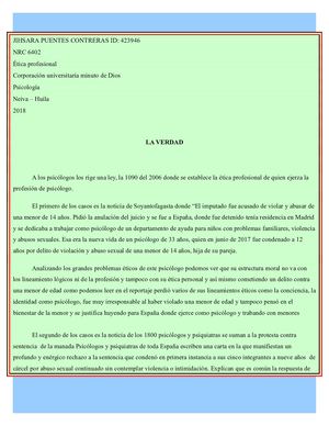 La Verdad, Etica Profesional